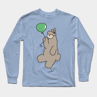 Green Balloon Alpaca Long Sleeve T-Shirt